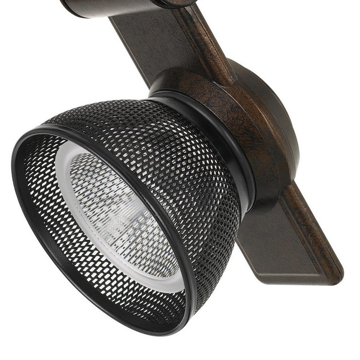 12W Integrated LED Metal Track Fixture with Mesh Head, Bronze and Black - BM220802