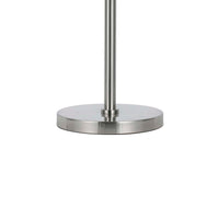 Metal Body Table Lamp with Fabric Drum Shade and Pull Chain Switch, Silver - BM220848