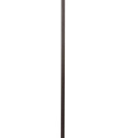 150 Watt 6 Way Metal Floor Lamp with Fabric Tapered Shade, Bronze - BM220864