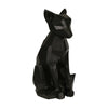 15 Inches Faceted Metal Frame Dog Figurine, Black - BM221043