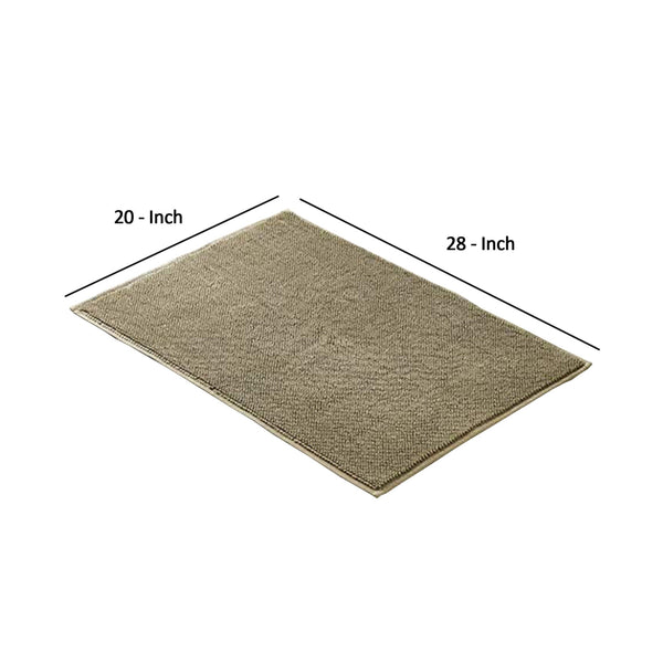 Salzburg Fabric Reversible Bath Rug with Quick Drying Loops The Urban Port, Brown - BM222890