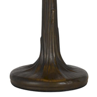 Tree Like Metal Body Tiffany Table lamp with Conical Shade,Bronze and Beige - BM223643