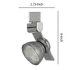 12W Integrated LED Metal Track Fixture with Mesh Head, Silver - BM223682