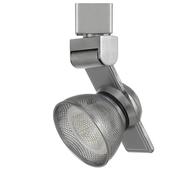 12W Integrated LED Metal Track Fixture with Mesh Head, Silver - BM223682