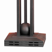 25 Inch Modern Ball Inlay Metal Body Table Lamp, Mica Shade, Bronze - BM223694
