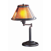 Metal Body Swing Arm Table Lamp with Conical Mica Shade, Bronze - BM223703