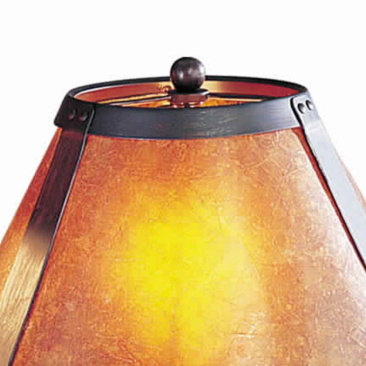 Metal Body Swing Arm Table Lamp with Conical Mica Shade, Bronze - BM223703