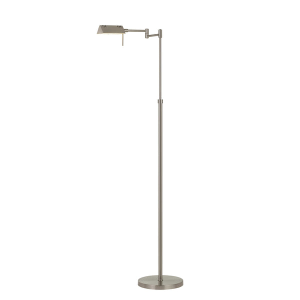 10W LED Adjustable Metal Floor Lamp with Swing Arm, Chrome - BM224744