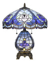 60 X 2 Watt Polyresin Table Lamp with 7 Watt Night Light, Blue - BM224829