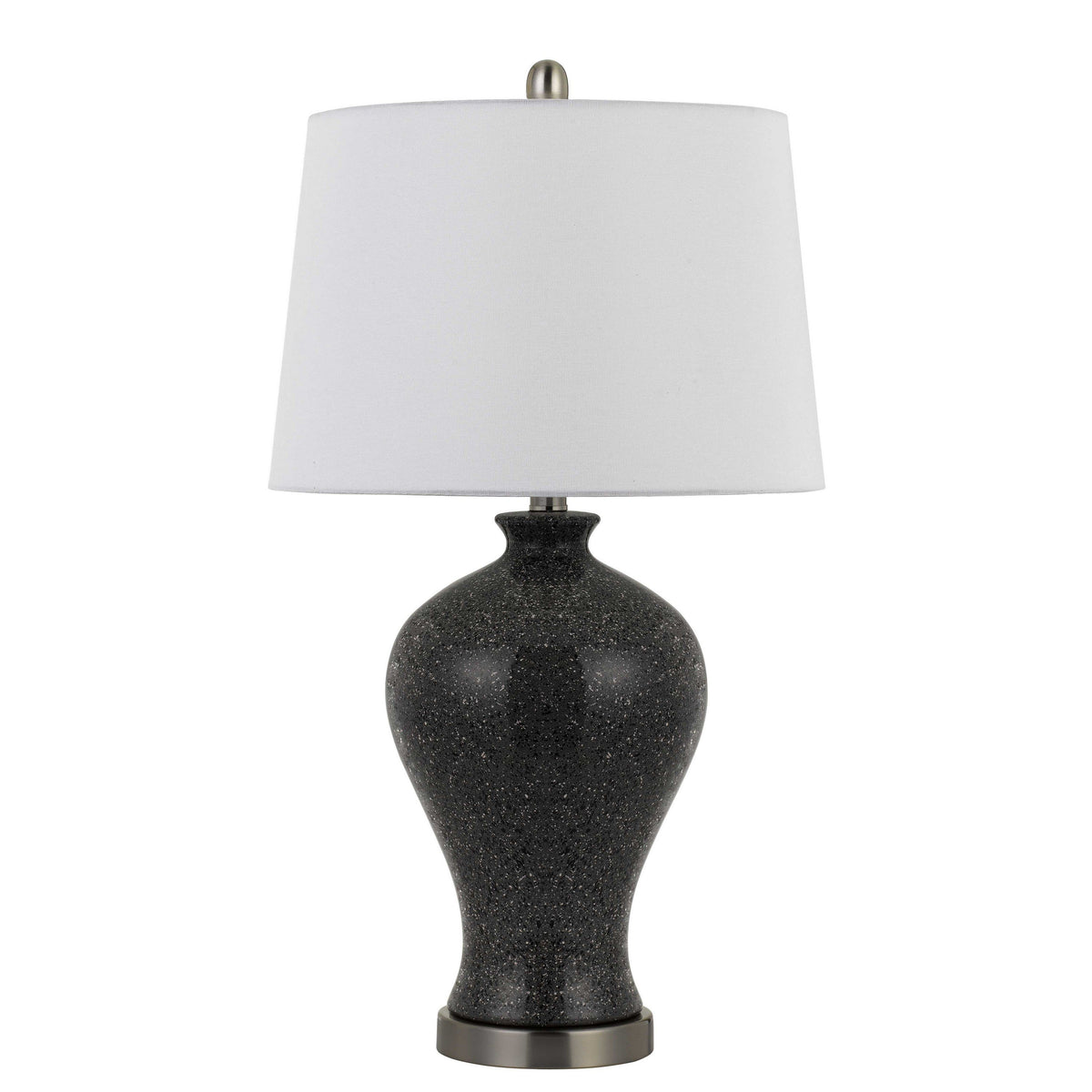 Ceramic Urn Shaped Base Table Lamp with Speckles, Set of 2, Black - BM224931