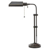 Metal Rectangular Desk Lamp with Adjustable Pole, Black - BM225085