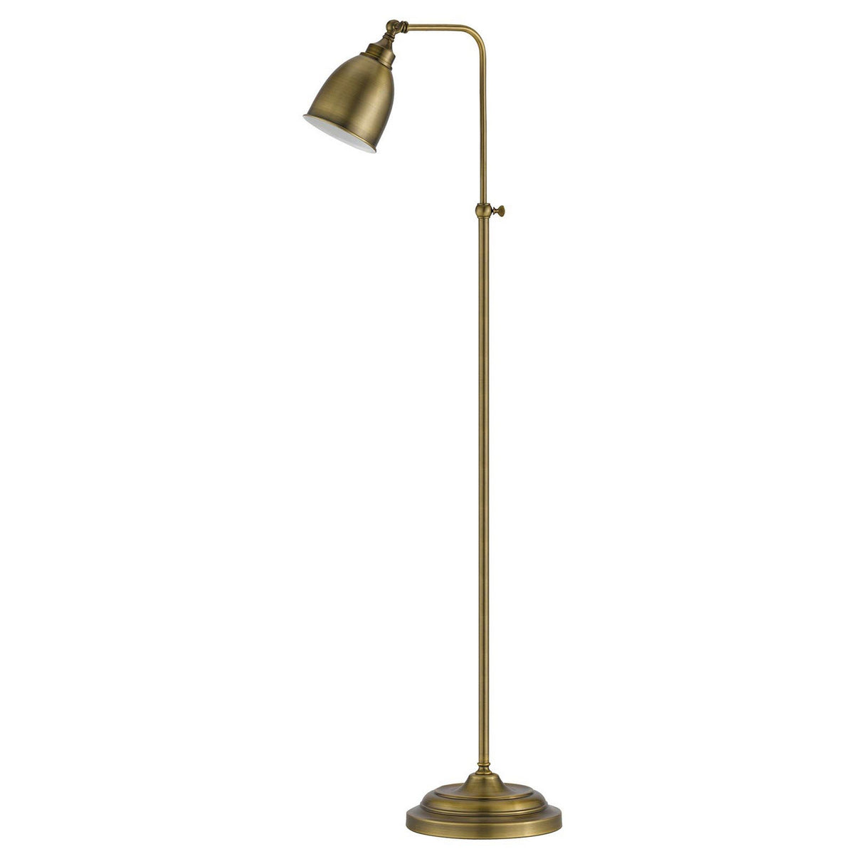 Metal Round 62" Floor Lamp with Adjustable Pole, Antique Bronze - BM225098