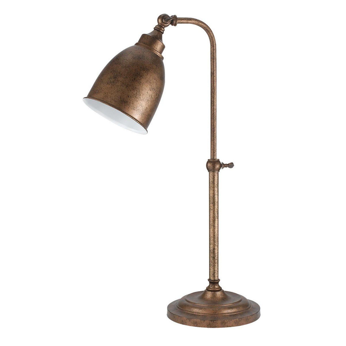 Metal Round 25" Table Lamp with Adjustable Pole, Bronze - BM225105