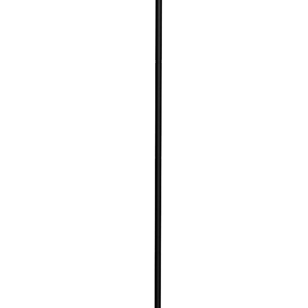 70 Inch Metal 3 Way Torchiere Floor Lamp, Frosted Glass, Black and White - BM225116
