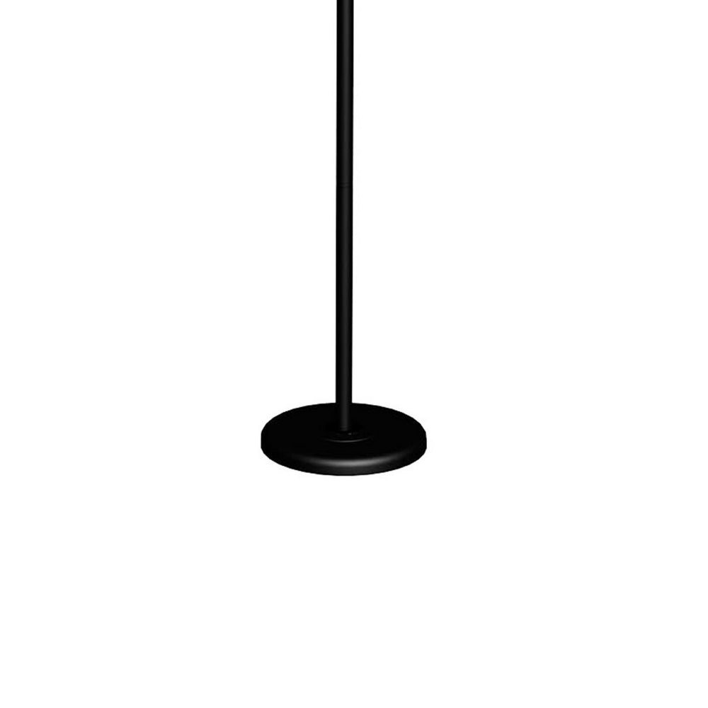 70 Inch Metal 3 Way Torchiere Floor Lamp, Frosted Glass, Black and White - BM225116