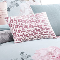Queen Size 7 Piece Fabric Comforter Set with Floral Prints, Multicolor - BM225194