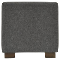 Fabric Tufted Seat Storage Bench with Block Feet, Dark Gray - BM226141