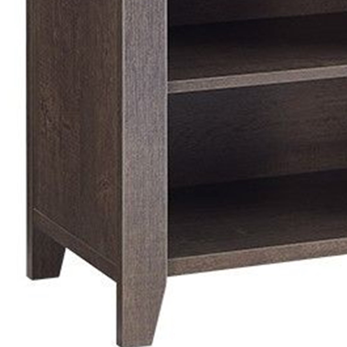 1 Drawer Wooden TV Stand with 4 Open Compartments, Oak Brown - BM226197