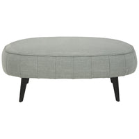 Fabric Upholstered Oversized Accent Ottoman with Metal Legs, Gray - BM226436