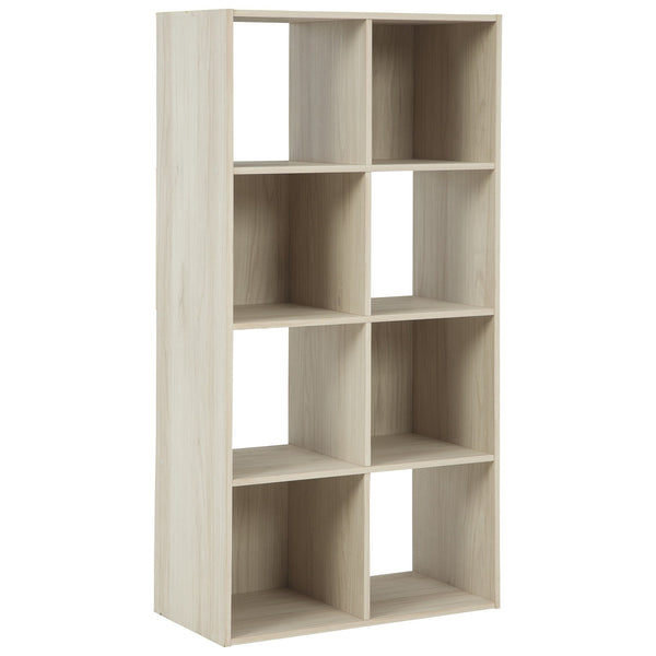 8 Cube Wooden Organizer with Grain Details, Natural Brown - BM227064