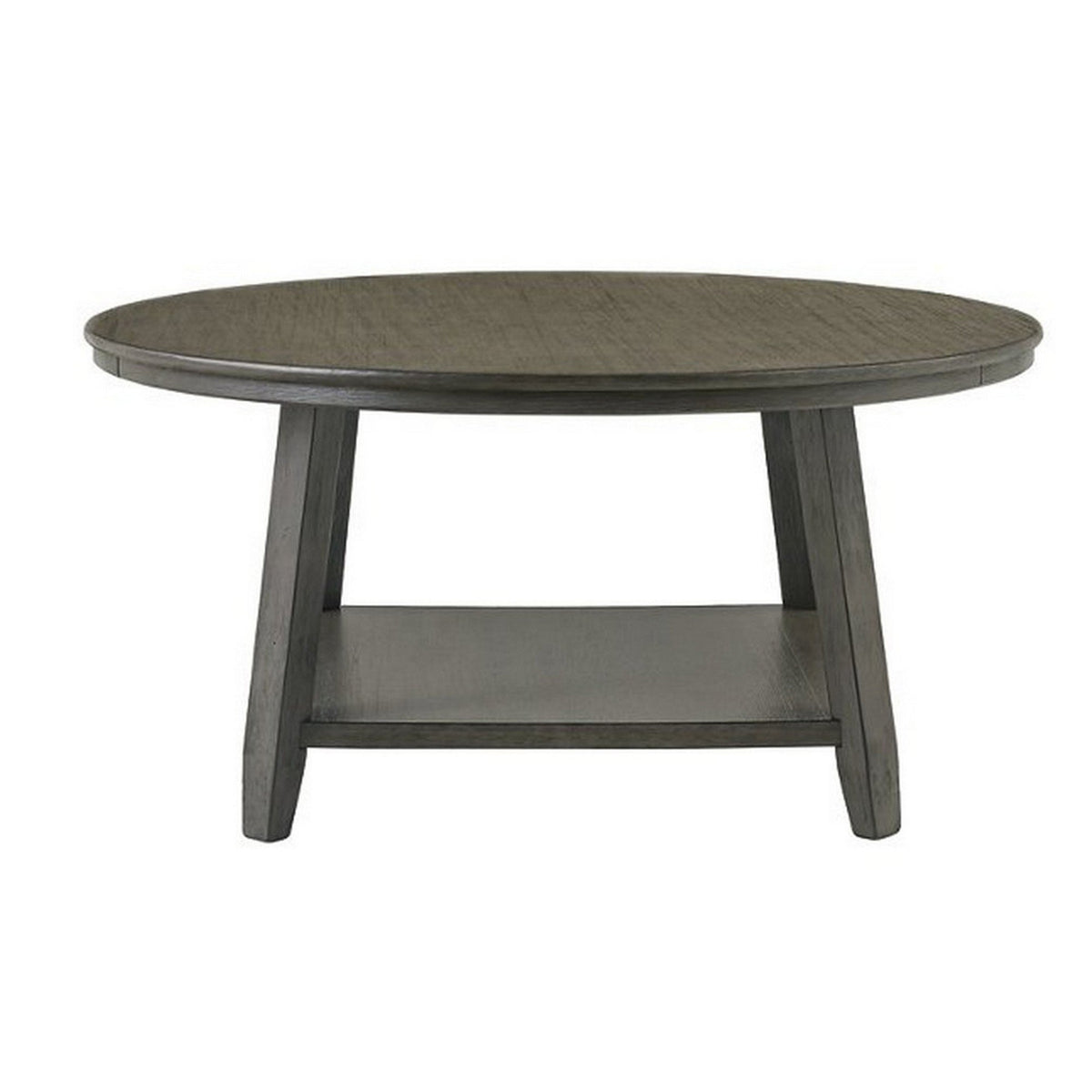 3 Piece Occasional Table Set with Open Bottom Shelf, Antique Gray - BM227574