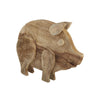 18 Inch Wooden Pig Accent Decor, Brown - BM229545