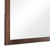 44 Inch Rectangular Wood Frame Mirror, Brown - BM230392