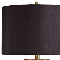 Faux Concrete and Metal Base Table Lamp, Set of 2, Brass and Gray - BM230945