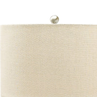 Speckled Ceramic Base Table Lamp with Drum Shade, Beige - BM230969