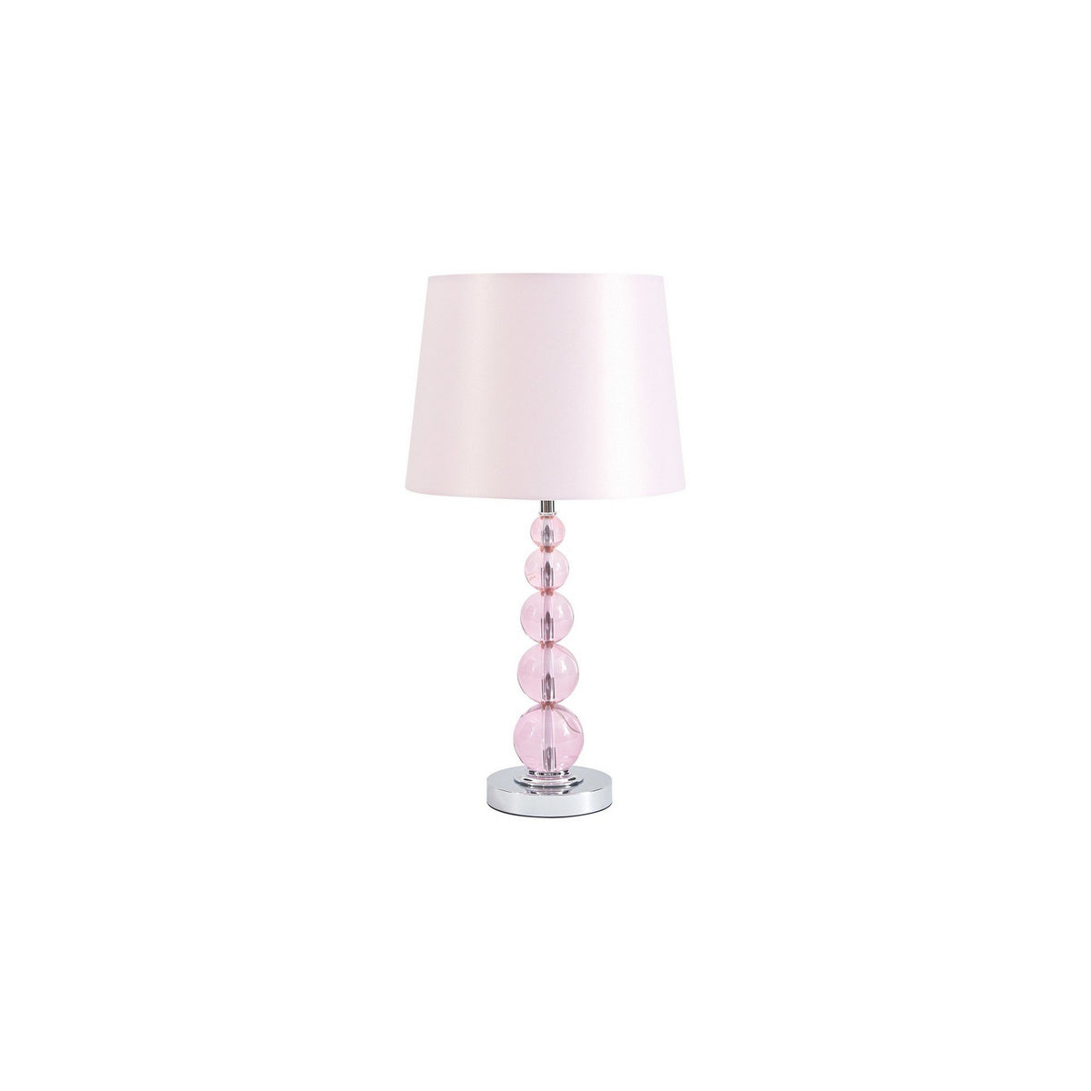 Hardback Shade Table Lamp with Crystal Accents, Pink - BM230974