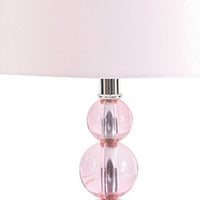 Hardback Shade Table Lamp with Crystal Accents, Pink - BM230974