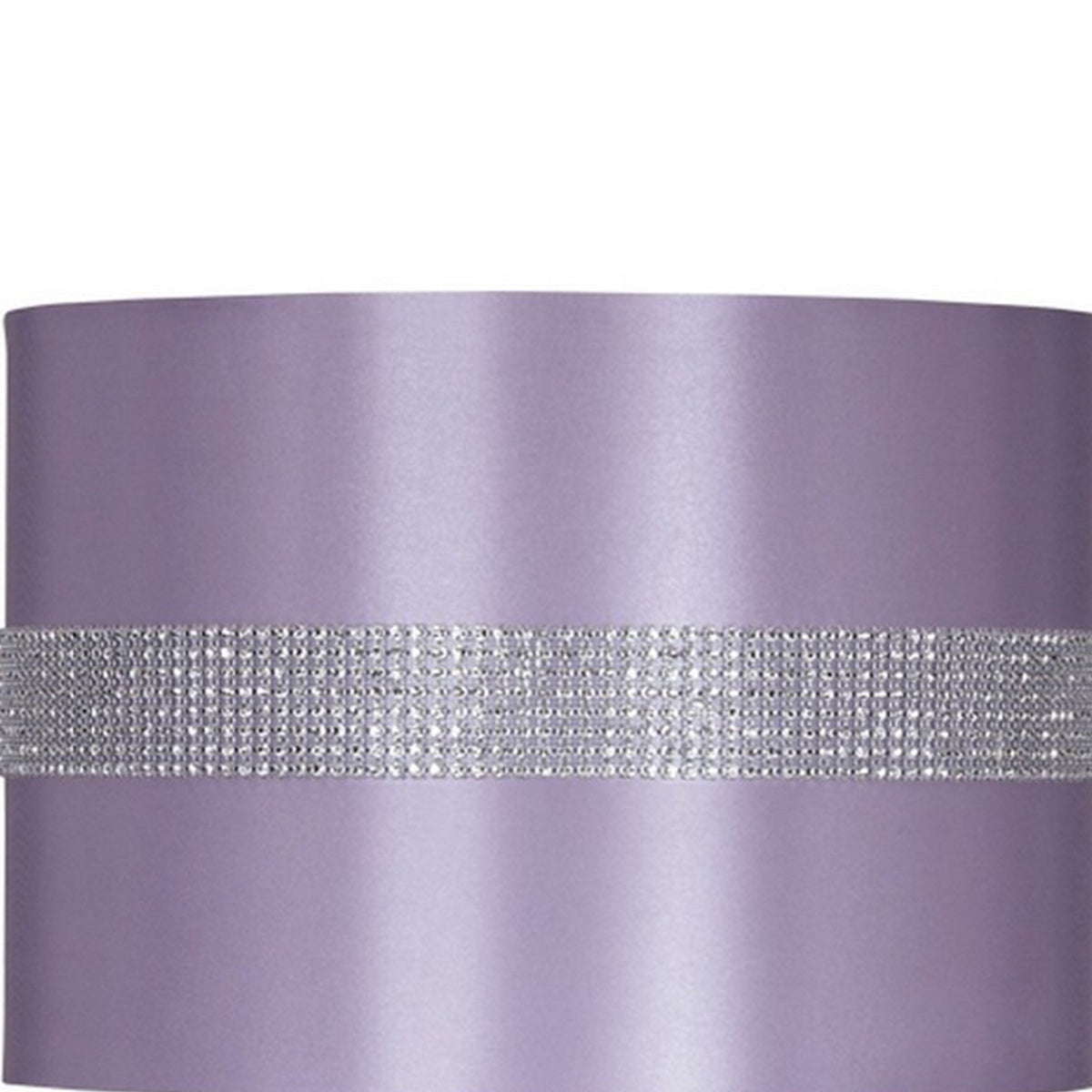 Acrylic and Metal Base Table Lamp with Fabric Shade, Purple - BM230989