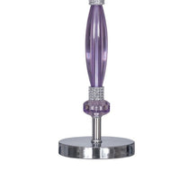 Acrylic and Metal Base Table Lamp with Fabric Shade, Purple - BM230989