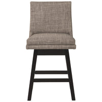 39 Inch Fabric Padded Swivel Barstool, Set of 2, Light Gray - BM231380