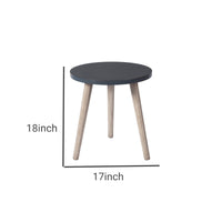 Wooden Accent Table with Splayed Legs Support, Black - BM231403