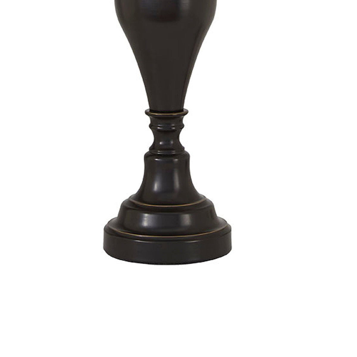 Metal Table Lamp with Turned Pedestal Base, Set of 2, Bronze - BM231406