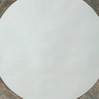 30.25 Inches Round Metal Encased Accent Mirror, Distressed Gray - BM231933