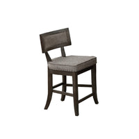 Curved Top Wooden High Chair with Flared Legs, Set of 2, Gray - BM232003