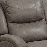 40 Inch Leatherette Power Recliner with USB Port, Brown - BM232055