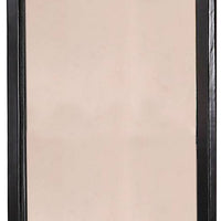 36 Inches Rectangular Wood Encased Mirror, Black - BM232102