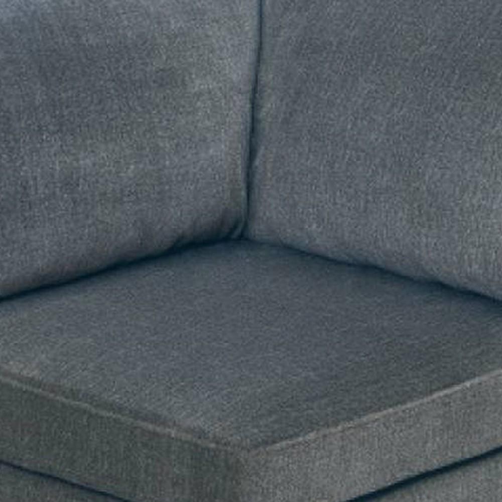 37 Inches Fabric Upholstered Wooden Corner Wedge, Gray - BM232629