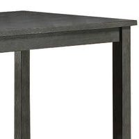 Wooden Counter Height Table with Three Storage Shelves, Gray - BM232889