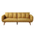 Adjustable Upholstered Sofa with Track Armrests and Angled Legs, Yellow - BM233093