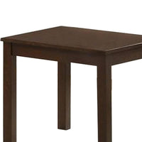 3 Piece Transitional Coffee Table and End Table with Block Legs, Brown - BM233096