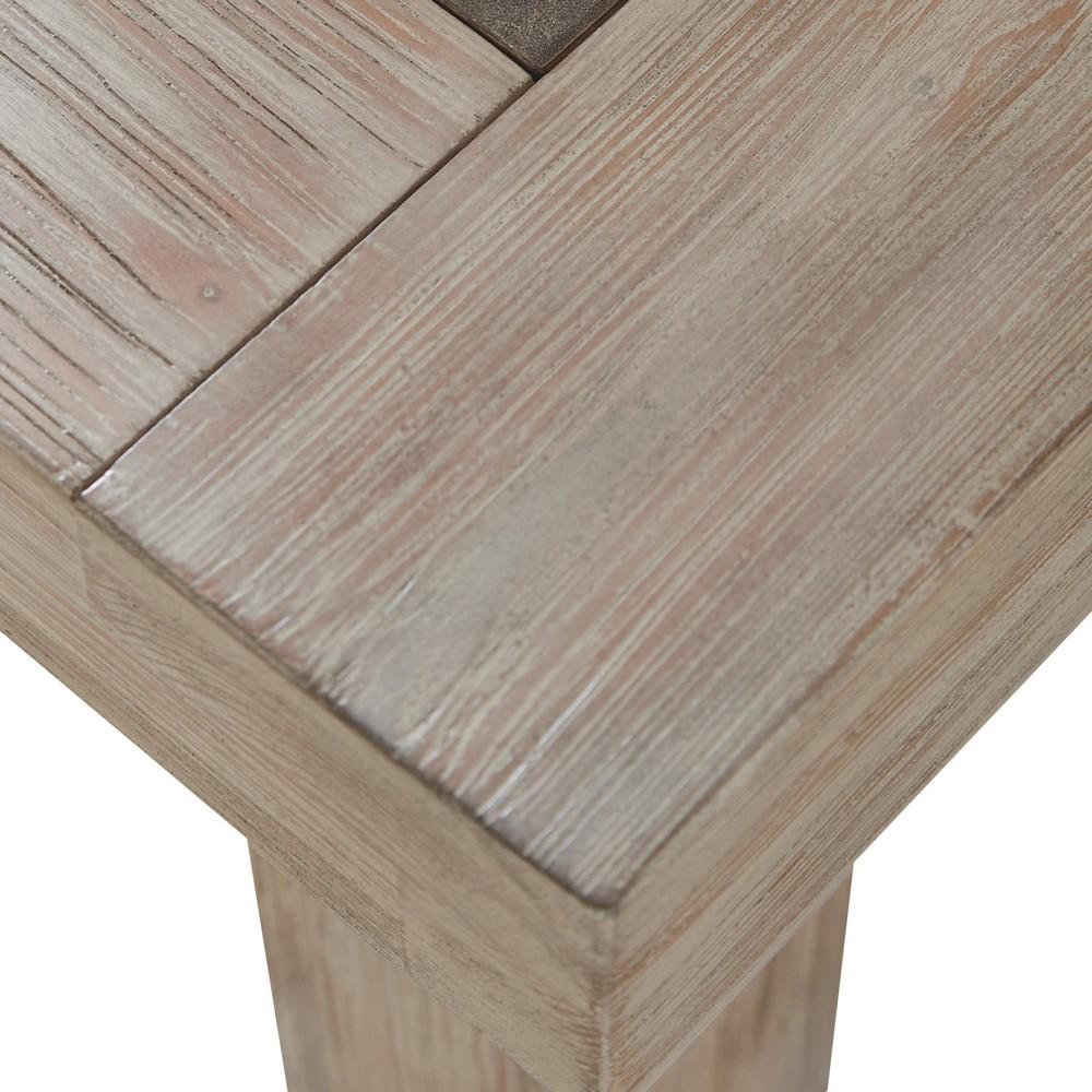 24 Inches Wooden End Table with Grains, Brown - BM233211