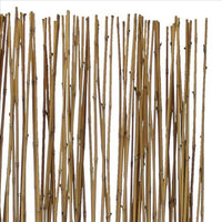 78 Inch Elongated Bamboo Branch Pattern Single Panel Screen, Brown - BM233454