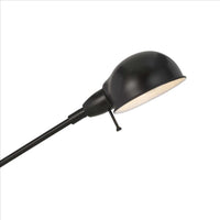 38" Metal Arm Desk Lamp with Cement Base, Black and White - BM233479
