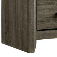 24 Inch 2 Drawer Wooden Nightstand with Finger Pulls, Brown - BM233741