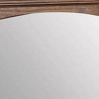 37 Inch Transitional Style Wooden Frame Mirror, Dark Oak - BM233755