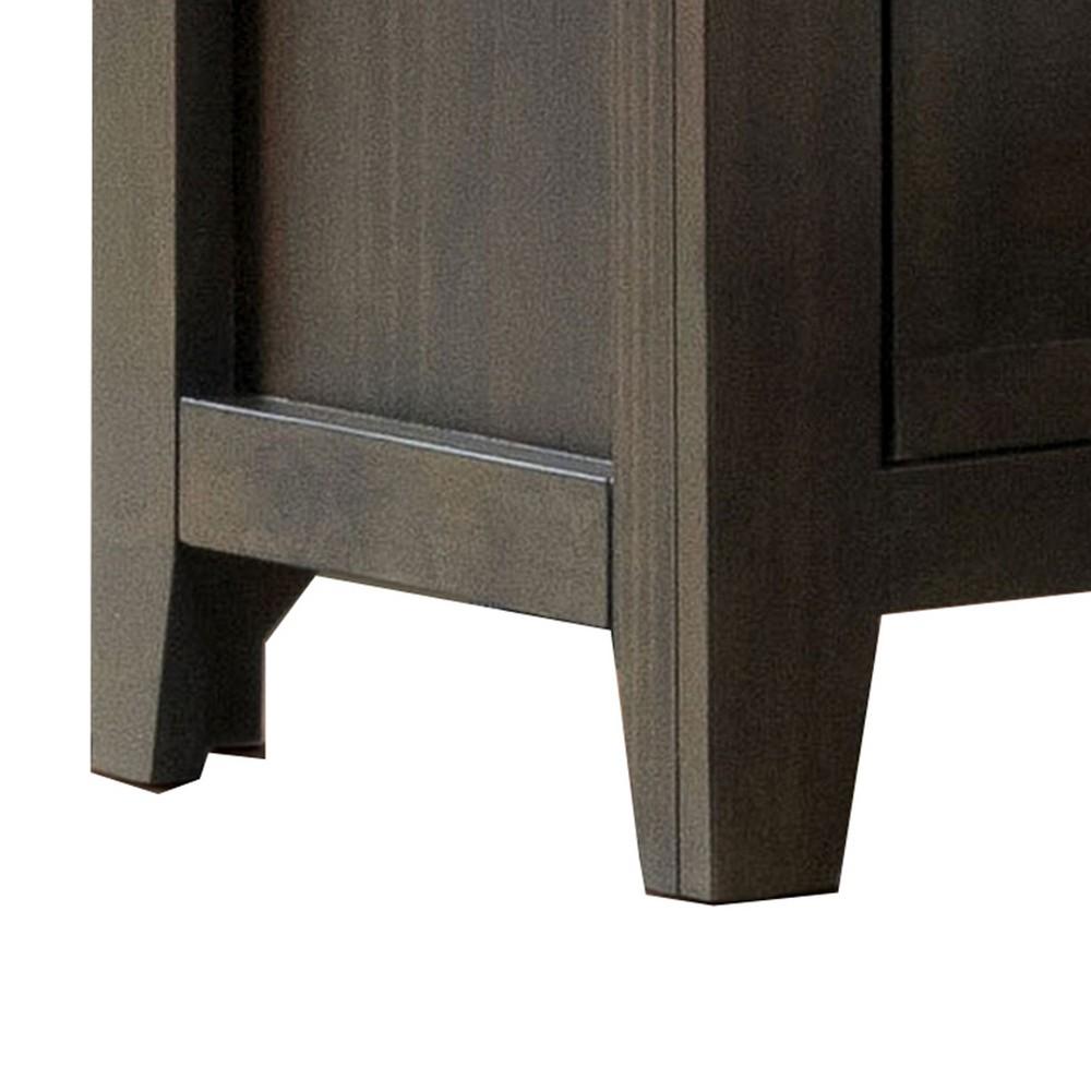 2 Drawer Wooden Nightstand with Plank Style Front, Brown - BM233833
